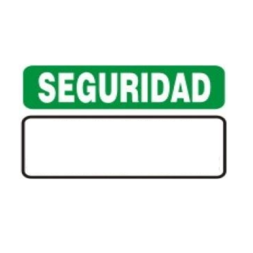 Cartel  De Señalizacion 40*30 "seguridad"