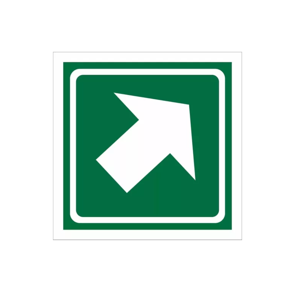 CARTEL DE SEÑALIZACION 14*14 "FLECHA DIAGONAL"