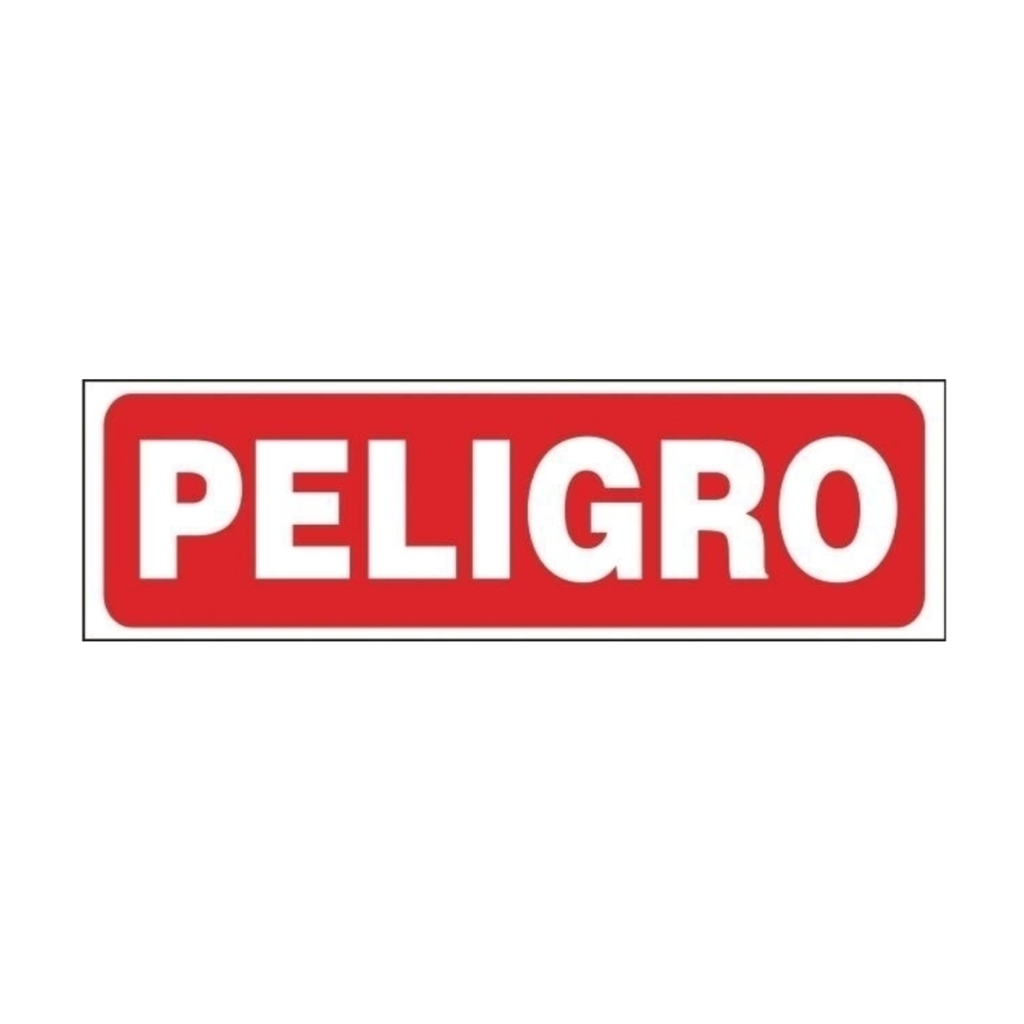 [70005428] CARTEL ADHESIVO 7 X 24 CM PELIGRO COD.5904