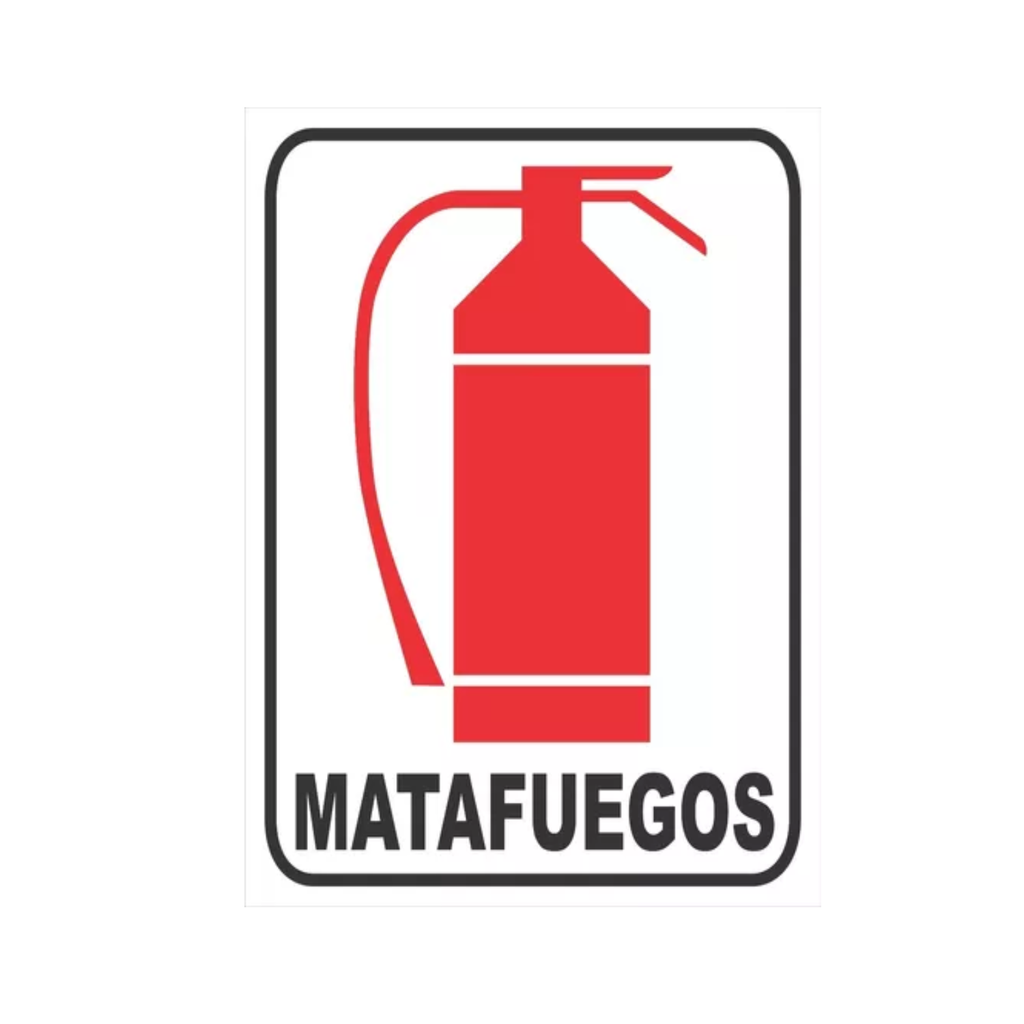 CARTEL BALIZA 22 x 28 MATAFUEGO C/LOGO cod.303