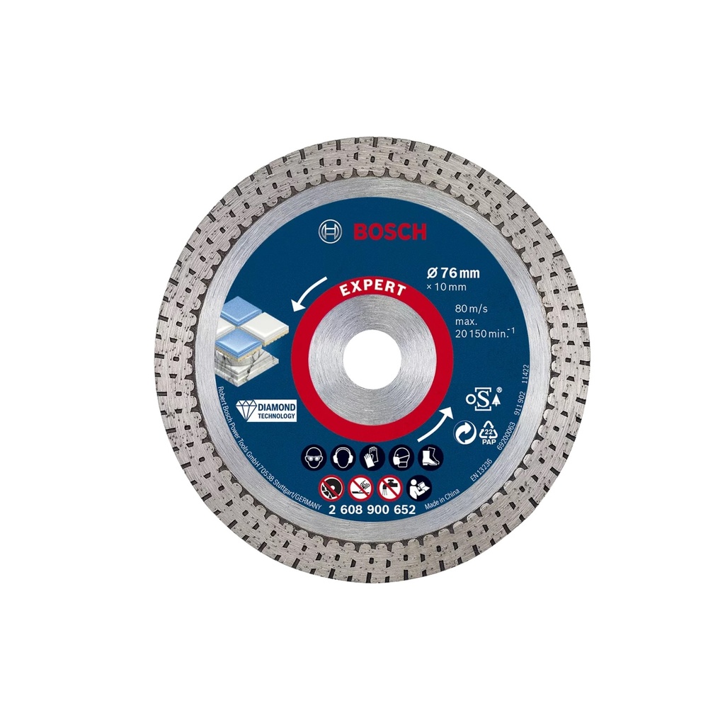 DISCO DIAMANTADO BOSCH EXPERT P/CERAMICA 76 MM 2608900652