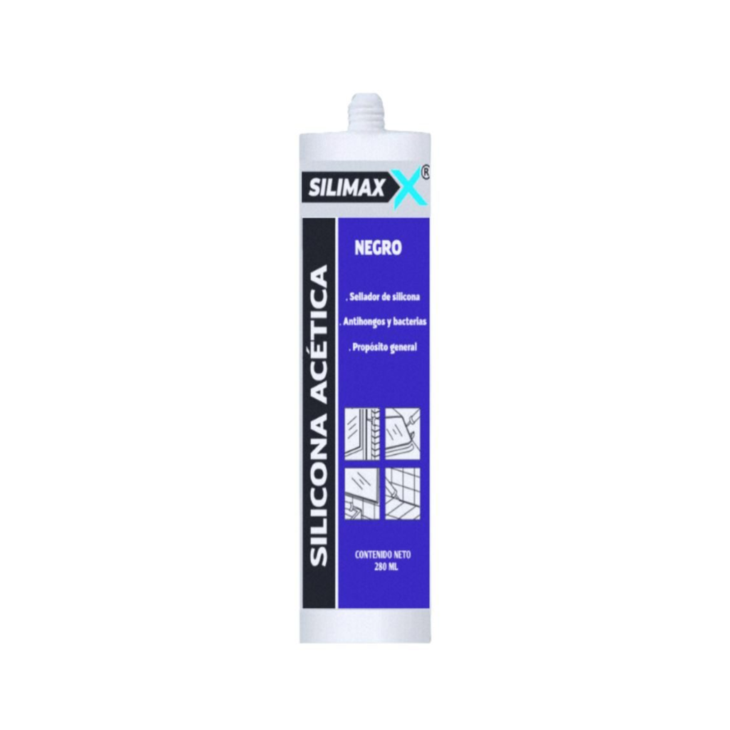 SILICONA SILIMAX ACETICA NEGRA 280 G
