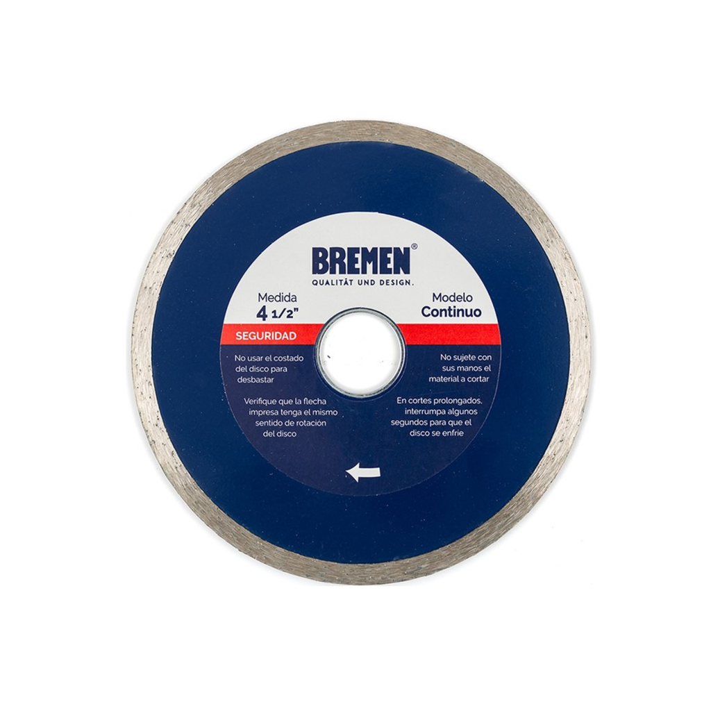 DISCO DIAMANTADO 4.5" CONTINUO BREMEN - BR4525