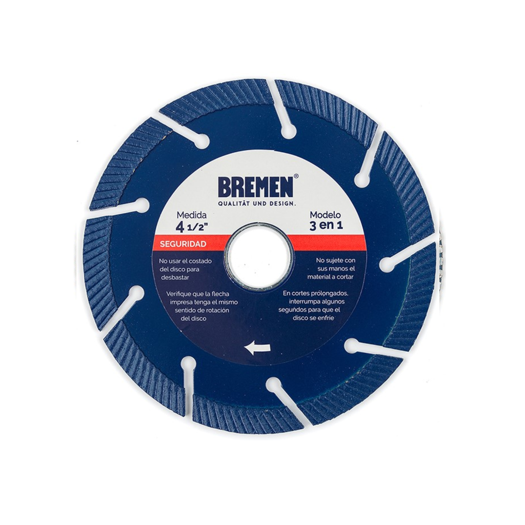 DISCO DIAMANTADO 7" 3 EN 1 BREMEN - BR6063