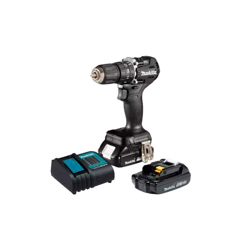 TALADRO PERCUTOR INALAM MAKITA 18V + 2 BAT Y CARGARDOR - dhp487yx2b