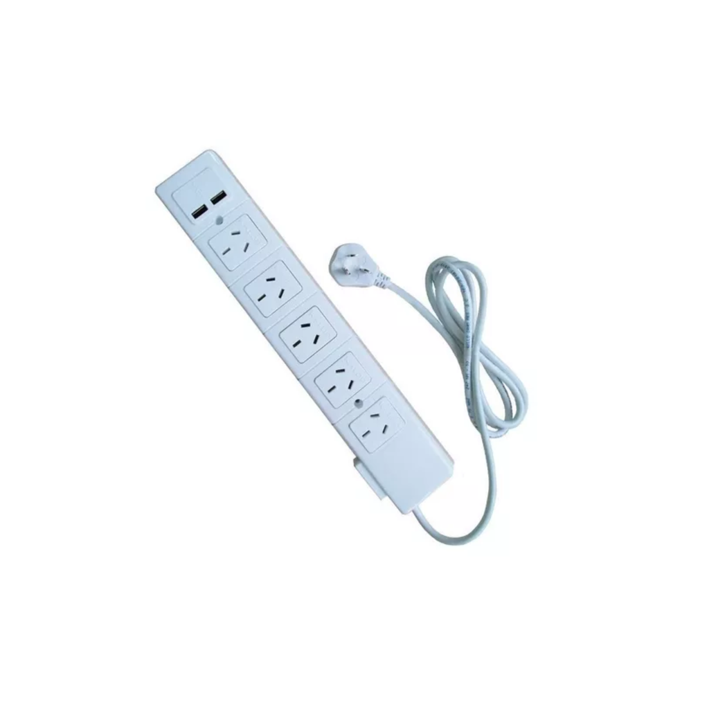 ZAPATILLA ALARGUE KALOP 5 TOMAS + USB C/TERMICA 1.5MTS BLANCA - KZ50410
