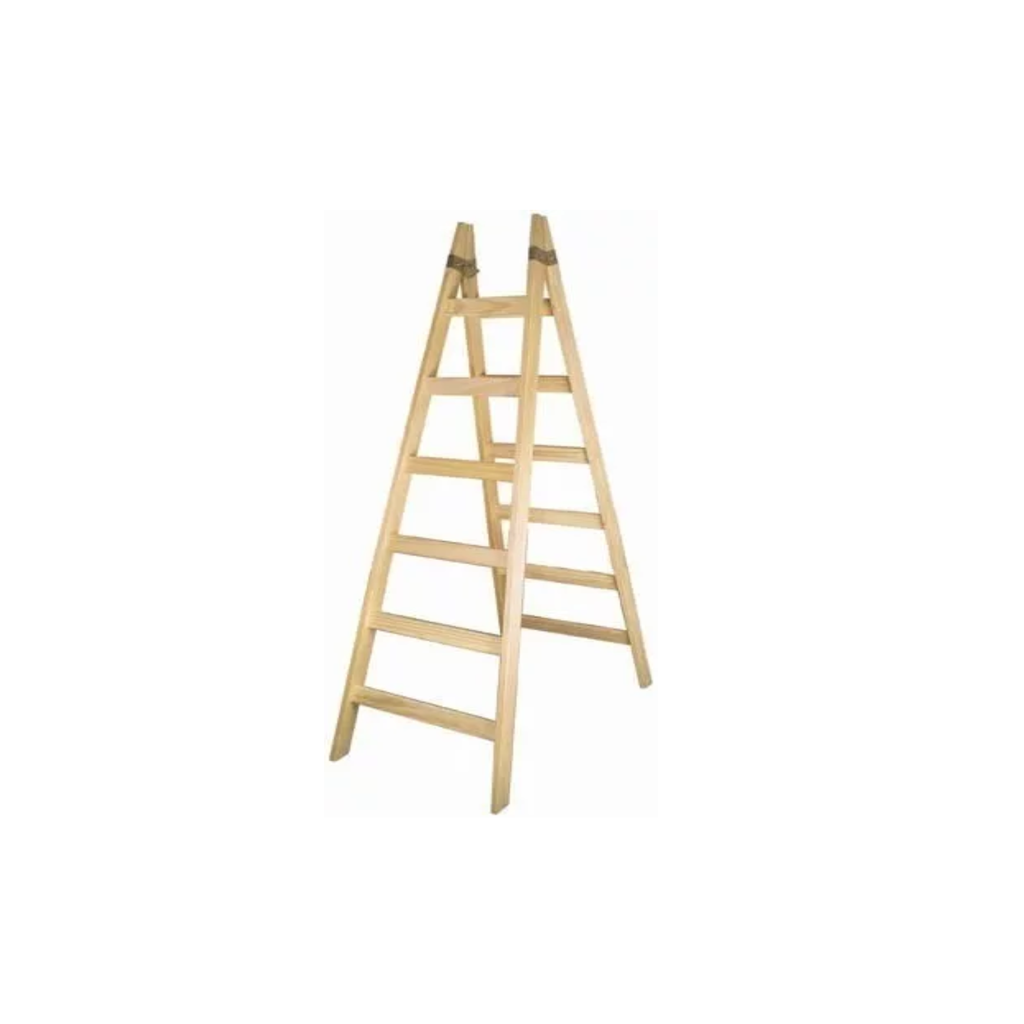 ESCALERA MADERA PINTOR PROF. DOBLE 6 ESCALONES
