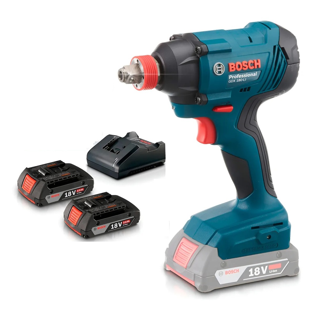 LLAVE DE IMPACTO BOSCH 18V CON 2 BATERIAS Y CARGADOR - GDX 180-LI