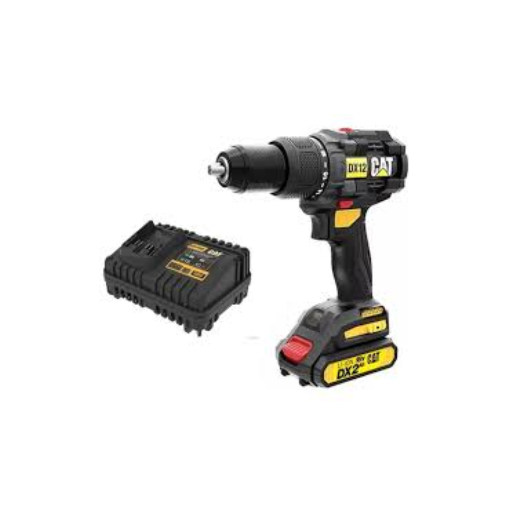 TALADRO ATORNILLADOR S/CARBONES CAT 18V C/BATERIA Y CARGADOR 2,0AH - DX12B