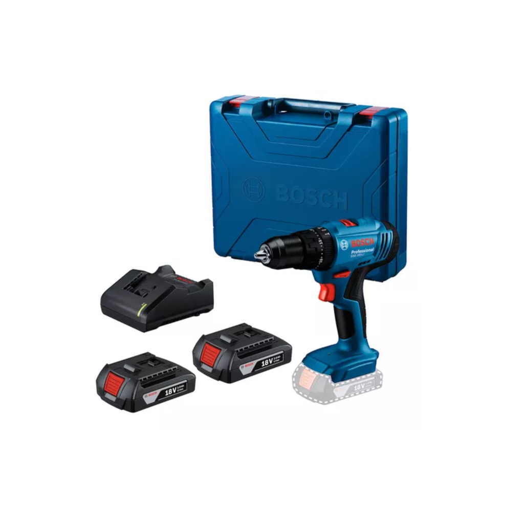 TALADRO ATORNILLADOR BOSCH 18V C/2 BATERIAS Y CARGADOR - GSB 183-LI