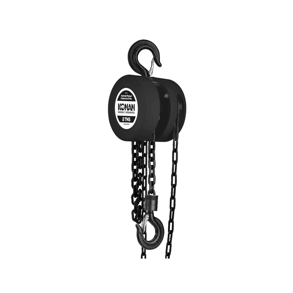 APAREJO MANUAL 3 TN KONAN 3MTS A CADENA - #TKAP-3