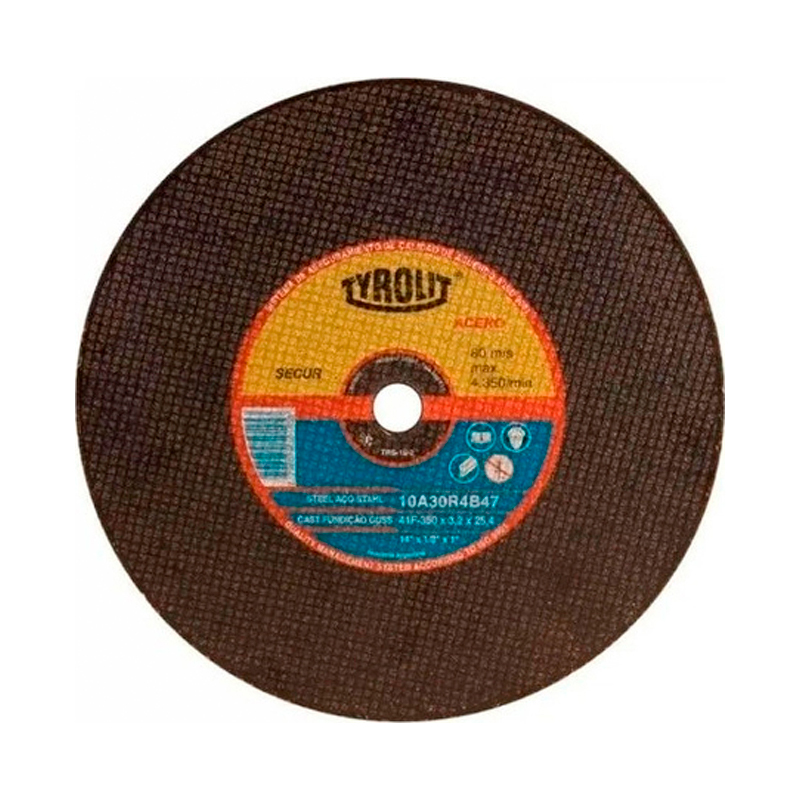 DISCO DE CORTE TYROLIT SECUR 400 X 4,5 X 25,4 - 41F-400