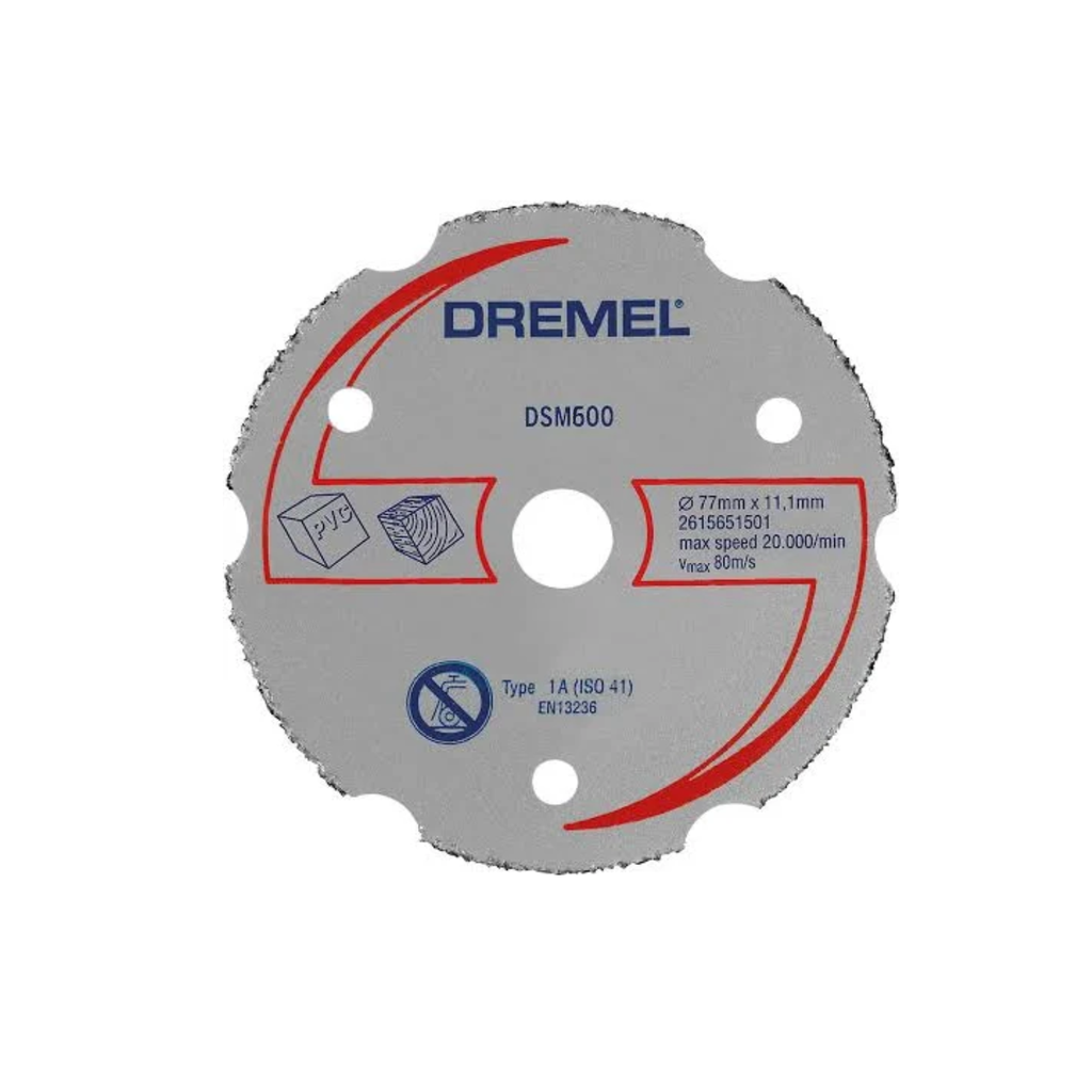 DISCO DE CARBURO MULTIUSO PARA CORTAR AL RAS DREMEL P/SAW-MAX - DSM600-RW