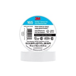 [2305121047566455] CINTA AISLADORA 3M 18MM X 18M TEMFLEX 165 BLANCA