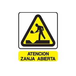 [2204071105456225] CARTEL 40*45 "ATENC. ZANJA ABIERTA"