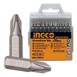 [2206031322231423] SET PUNTAS INGCO S2 PH2 X 25 MM 20 UNID. SDB11PH213