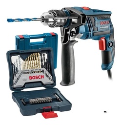 [2203261745496350] Taladro Percutor Bosch Gsb 13 Re 650W + Maletin + Mechas 