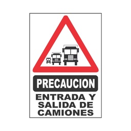 [2204071114267837] CARTEL DE PLASTICO CORRUGADO 50 X 70 CM - ENTRADA Y SALIDA CAMION 14
