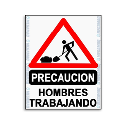 [2204071114263161] Cartel De Plastico Corrugado 50 X 70Cm - Hombres Trabajando 14